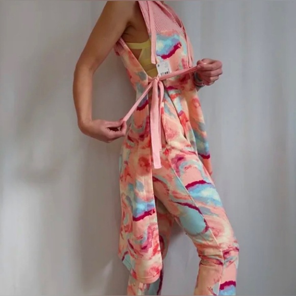 Free People All That Set Printed Multi 2 pc Top Pants Small - Picture 12 of 12